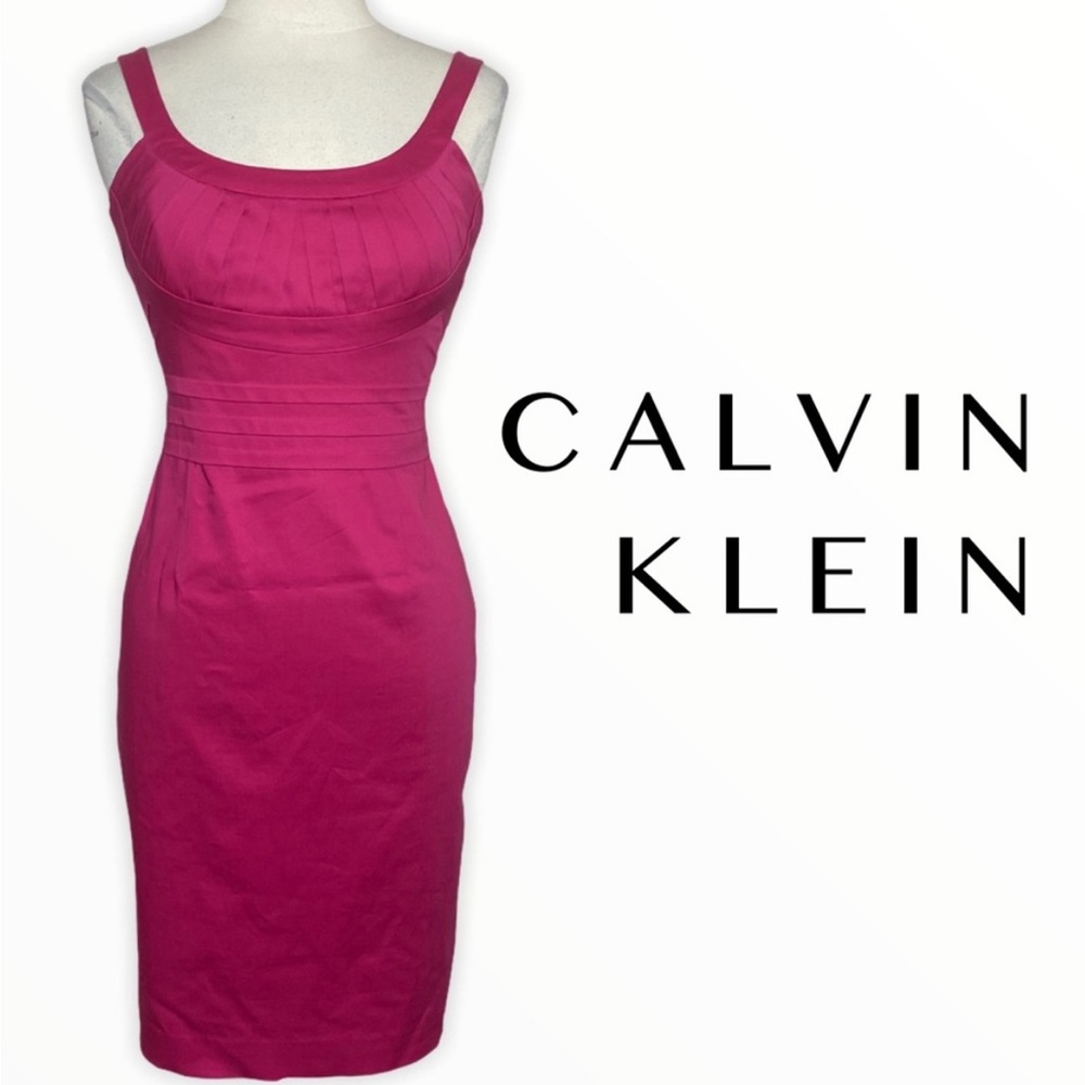 Calvin Klein hot pink vintage inspired dress